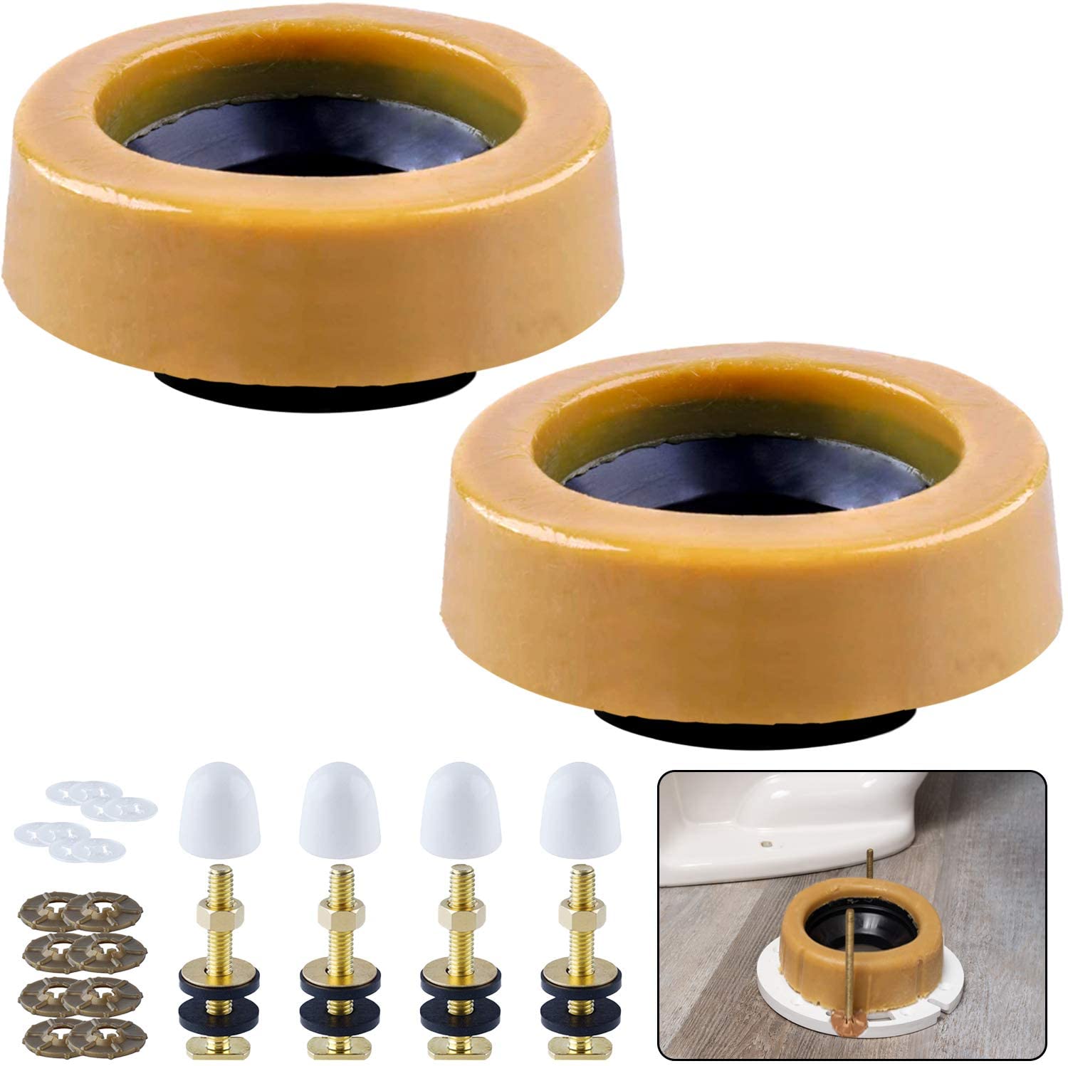 Extra Thick Wax Ring Toilet Kit